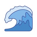 sea waves Vector icon which is suitable for commercial work and easily modify or edit it Royalty Free Stock Photo