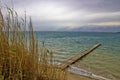 Sea waves wooden boardwolk in Sabunike Royalty Free Stock Photo