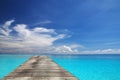 Sea and wooden walkway