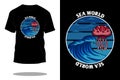 Sea world retro t shirt design