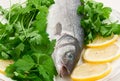 Seabass Fish On A Plate Royalty Free Stock Photo