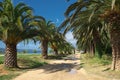 Seaboard on Kastela, Adriatic sea, near Split, Croatia Royalty Free Stock Photo