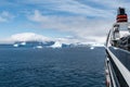 Seabourn cruise ship in Antarctica. Royalty Free Stock Photo