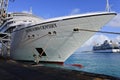 Seabourn Odyssey Bow with Celebrity Summit in distance Royalty Free Stock Photo