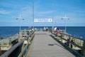 Seabridge of Bansin on the island of Usedom Royalty Free Stock Photo