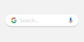 Google Seach bar navigation for UI design, digital business and interface.