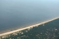 Seacoast of Baltic sea view from drone Royalty Free Stock Photo