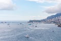 Seacoast In Front Of Monaco In French Riviera In Summer