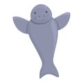 Seacow icon cartoon vector. Sea dugong