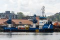 Seafast ship, Isle of Jura DAMEN RSV 3315 Offshore Service Vessel in the harbour at Whitby, UK