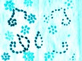 Seafoam Snowflake Pattern. Blue Winter Pattern.