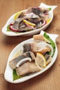 Seafood appetizer herring fillet