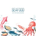 Seafood background Royalty Free Stock Photo