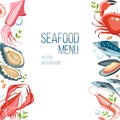 Seafood background Royalty Free Stock Photo