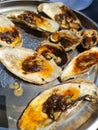 Seafood baked oyster with Louisiana sauce