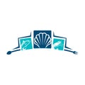 Seafood restaurant vector logo design.