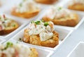 Seafood bruschetta Royalty Free Stock Photo