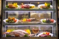 Seafood buffet at restaurant fresh food display