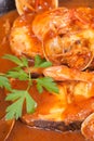 Seafood in cider sauce Royalty Free Stock Photo