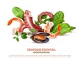 Seafood Cocktail Realistic Composition Royalty Free Stock Photo