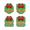 Seafood crab design logo collection