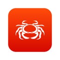 Seafood crab icon digital red Royalty Free Stock Photo
