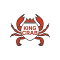 Seafood crab lobster logo template design vector illustration.