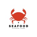 Seafood crab lobster logo template design vector illustration.