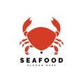 Seafood crab lobster logo template design vector illustration.