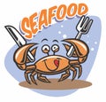 seafood crab print vector art