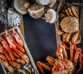 Seafood cuisine plate as an ocean gourmet dinner