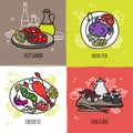 Seafood Design Concept Set