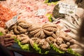 Seafood at the fish market in Venice, Italy. Royalty Free Stock Photo