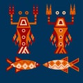 Seafood. Flat vector design