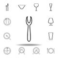 seafood fork icon. Set can be used for web, logo, mobile app, UI, UX on white background