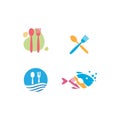 Seafood fork and spoon logo