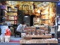 Seafood grocery store on Des VÃâux street in Hong Kong China. Royalty Free Stock Photo