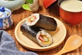 Seafood hand roll sushi Royalty Free Stock Photo