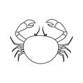 Seafood icon vector. sea ??creations illustration sign. crab symbol or logo.