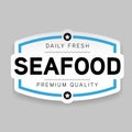 Seafood label fresh sign Royalty Free Stock Photo