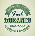 Seafood label Royalty Free Stock Photo