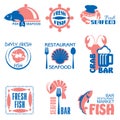 Seafood label Royalty Free Stock Photo
