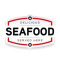 Seafood label vintage sign Royalty Free Stock Photo