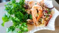 Seafood Large Shrimp Salad, thai food style