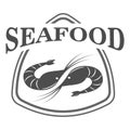 Seafood logo design template
