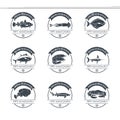 Seafood logos template Royalty Free Stock Photo