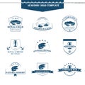 Seafood logos template Royalty Free Stock Photo