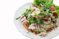 isolated white background.Seafood marinated salad