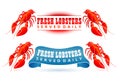 Seafood marker advertising banner.