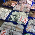 Seafood market at Angsila Chonburi Thailand Royalty Free Stock Photo